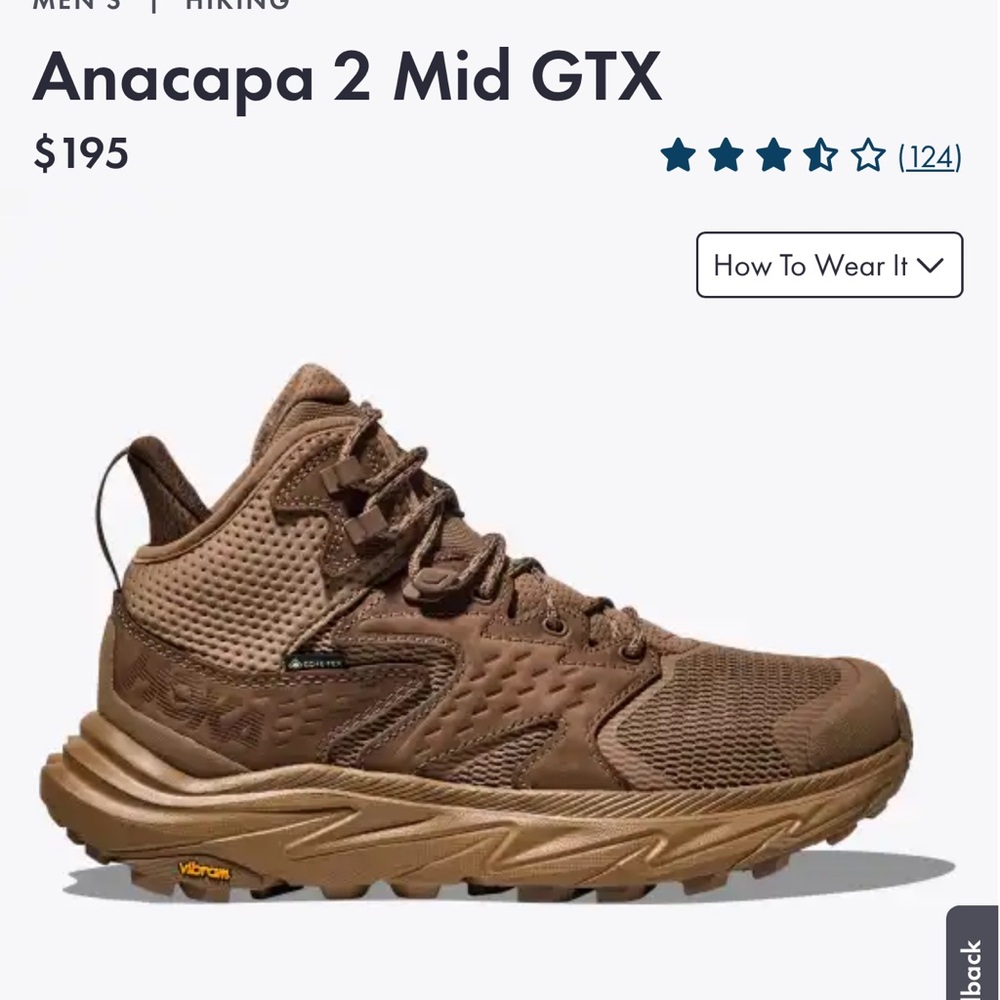 HOKA Anacapa 2 Mid GTX men’s hiking boot